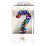 شمع تولد مدل لاکچری پولک دار طرح علامت سوال - Image 2